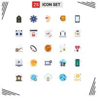 Stock Vector Icon Pack of 25 Line Signs and Symbols for smart phone transformer exhaustion power voltage Editable Vector Design Elements