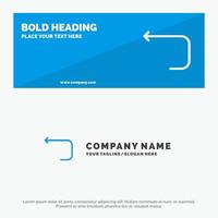 Arrow Loop Loop Arrow Back SOlid Icon Website Banner and Business Logo Template vector