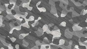 boucle de fond camouflage armée noir et blanc. texture de vêtements de camouflage militaire. uniforme de combat sans couture. video