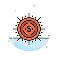 Money Budget Cash Finance Flow Spend Ways Abstract Flat Color Icon Template vector