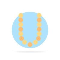 Accessories Beauty Lux Necklets Abstract Circle Background Flat color Icon vector