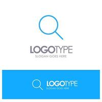 Search Research Basic Ui Blue outLine Logo with place for tagline vector