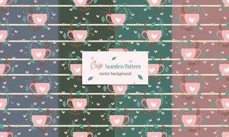 Drink seamless pattern with cup design vector