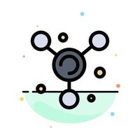 Atom Molecule Science Abstract Flat Color Icon Template vector