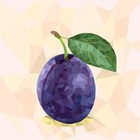 Vector pattern of plums with polygons.