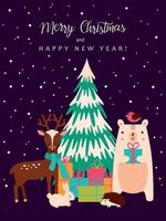 Christmas greeting card vector