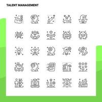 Set of Talent Management Line Icon set 25 Icons Vector Minimalism Style Design Black Icons Set Linear pictogram pack