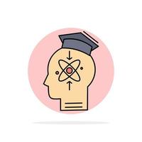 capability head human knowledge skill Flat Color Icon Vector