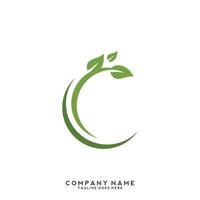 Green leaves logo. plant nature eco garden stylized icon vector botanical.