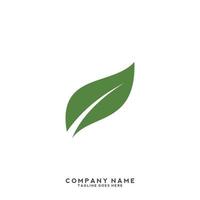 logotipo de hojas verdes. planta naturaleza eco jardín icono estilizado vector botánico.