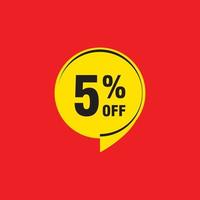 5 discount, Sales Vector badges for Labels, , Stickers, Banners, Tags, Web Stickers, New offer. Discount origami sign banner.