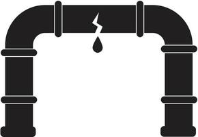 Broken water pipe icon on white background. Broken pipe with leaking water sign. Leaking pipe sign. flat style. vector