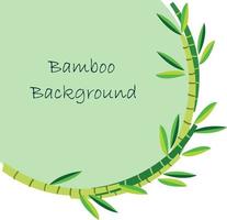 marco de hoja de árbol de bambú vector