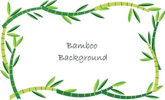 Bamboo tree leaf frame vector