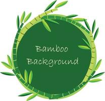 marco de hoja de árbol de bambú vector