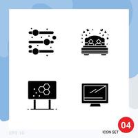 Group of 4 Solid Glyphs Signs and Symbols for adjust formula dating biochemistry computer Editable Vector Design Elements