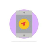 Application Message Mobile Apps poniter Abstract Circle Background Flat color Icon vector