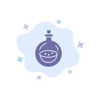 Perfume Bottle Toilette Spray Blue Icon on Abstract Cloud Background vector