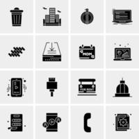 16 Business Universal Icons Vector Creative Icon Illustration to use in web and Mobile Related project