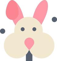 conejito conejo de pascua color plano icono vector icono banner plantilla