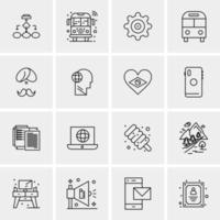 16 Business Universal Icons Vector Creative Icon Illustration to use in web and Mobile Related project