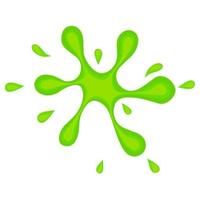 Dripping green snot vector icon on white background. Booger slime. Slime sign