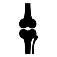 Knee bones icon on white background. The shins of the feet are neatly arranged. Vector illustration