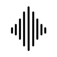 Sound wave icon on white background. Audio wave symbol marked with abstract line. vector