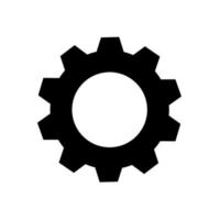 Settings icon vector on white background. Gear symbol is great for web logos, social media and mobile apps