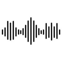 icono de onda de audio con línea de onda acústica de sonido sobre fondo blanco. ideal para logotipos de música y canciones. vector
