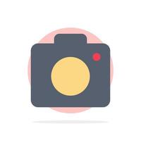 Camera Image Photo Picture Abstract Circle Background Flat color Icon vector