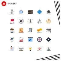 Set of 25 Commercial Flat Colors pack for banner web cam lock pad camera tablet Editable Vector Design Elements