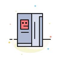 Fridge Refrigerator Cooling Freezer Abstract Flat Color Icon Template vector