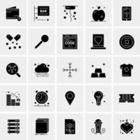 25 iconos de negocios universales vector ilustración de icono creativo para usar en proyectos relacionados con la web y dispositivos móviles