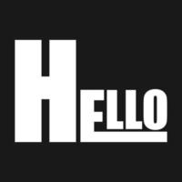 hello typography design vector