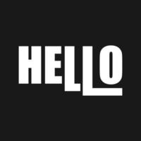 hello typography design vector