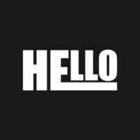 hello typography design vector