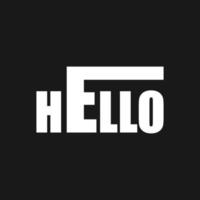 hello typography design vector