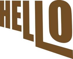 hello typography design vector