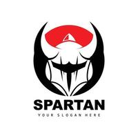 Spartan Logo,Vector Viking, Barbarian, War Helmet Design, Product Brand Illustration vector