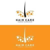 Hair Care Logo, Scalp Layer Design, Health Salon Brand Illustration vector