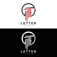 logotipo de letra t, vector de estilo de letra moderno, diseño adecuado para marcas de productos con letra t