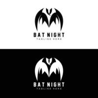 Bat Logo, Night Flying Animal Icon, Company Vector,Halloween Template vector