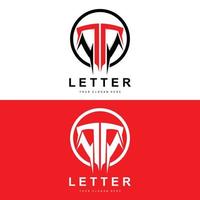 logotipo de letra t, vector de estilo de letra moderno, diseño adecuado para marcas de productos con letra t