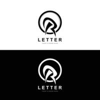 logotipo de letra r, símbolo de alfabeto vectorial, diseño de logotipos de marca con letra inicial vector