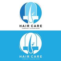 Hair Care Logo, Scalp Layer Design, Health Salon Brand Illustration vector