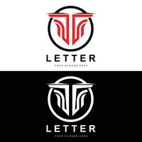 logotipo de letra t, vector de estilo de letra moderno, diseño adecuado para marcas de productos con letra t