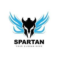 Spartan Logo,Vector Viking, Barbarian, War Helmet Design, Product Brand Illustration vector