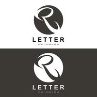 logotipo de letra r, símbolo de alfabeto vectorial, diseño de logotipos de marca con letra inicial vector