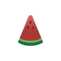 Watermelon slice flat illustration vector
